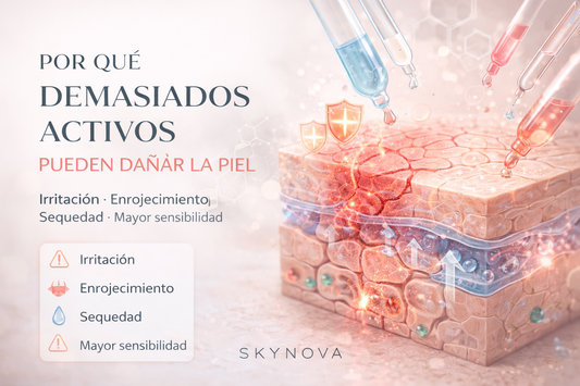 Por qué demasiados activos pueden dañar la piel